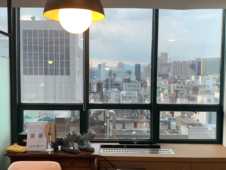 강남 병원 상가유리썬팅 프라이버시 필름 시공 완료
